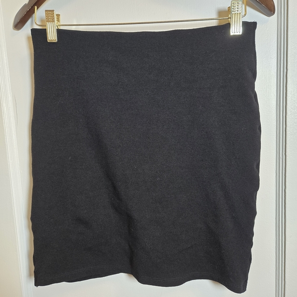 Sunday Best Medium BNWOT Black Mini Asymetrical Wrap Hem Cute Skirt Aritzia - Picture 4 of 9